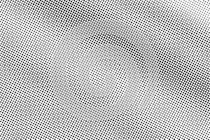 Black on white smooth halftone texture. Diagonal dotwork gradient. Rough dotted vector background