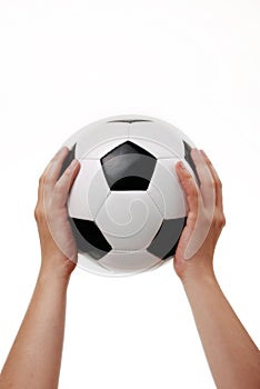 Black and white soccer ball