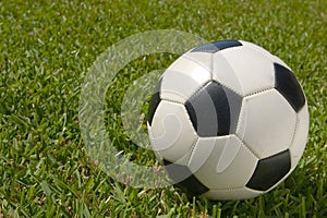 Black and White Soccer Ball on Field