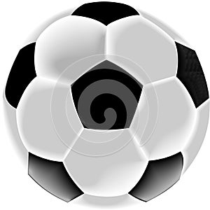 Black and white soccer ball or football
