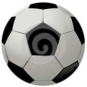 Black and white soccer ball or football