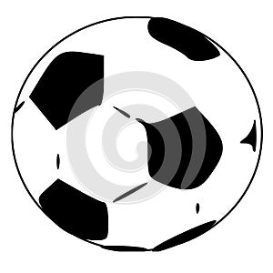 Black and white soccer ball or football