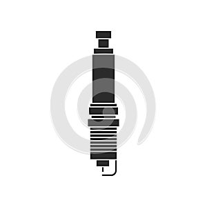 Black and white spark-plug icon