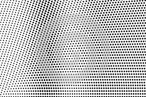 Black on white sparse halftone vector texture. Digital optical illusion. Vertical dotwork gradient for vintage effect