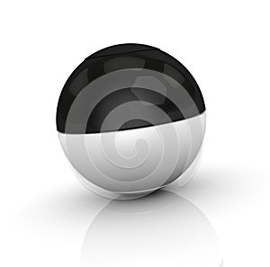 Black and white sphere