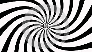 Black and white spiral spinning in a circle