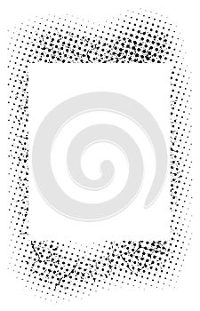 a black and white square shape vintage frame with a black and white dot pattern, black and white frame border,