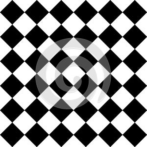 Black and white square tiles checkered seamless pattern