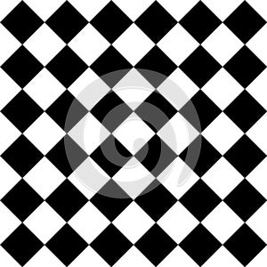 Black and white square tiles checkered seamless pattern photo