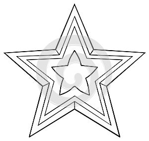 Black and white star graphic design symbol