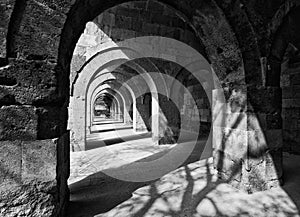 Black and White Stone Arches in Turkey