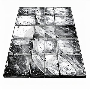 Black And White Stone Tile Texture Background
