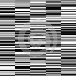 Black and White Straight Horizontal Variable Width Stripes Background