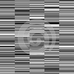 Black and White Straight Horizontal Variable Width Stripes Background