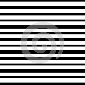 Black and white straight parallel lines. Seamless gradient pattern with horizontal stripes. Line halftone texture. Vector