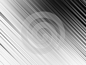 Black and white stripe abstract background. Motion lines effect. Grayscale fiber texture backdrop and banner.