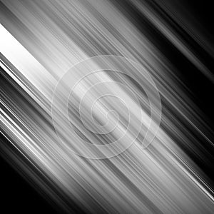 Black and white stripe abstract background. Motion lines effect. Grayscale fiber texture backdrop and banner.