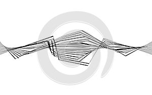 Black and white stripe line abstract graphic optical art