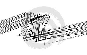 Black and white stripe line abstract graphic optical art