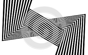 Black and white stripe line abstract graphic optical art