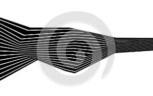 Black and white stripe line abstract graphic optical art