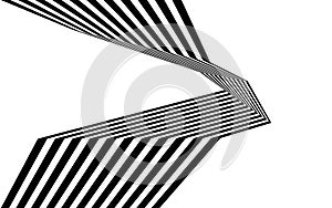 Black and white stripe line abstract graphic optical art