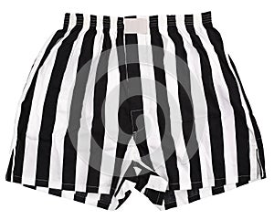 Black white striped boxer shorts underwear