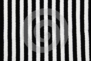 Black and white striped fabric background