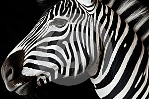 black white stripes real zebra