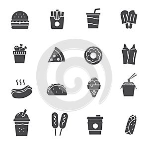 Black and white style of fast food icon