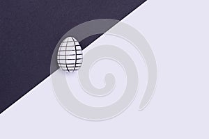 Black and white stylish Easter background.