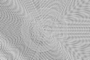 Black on white subtle halftone texture. Diagonal dotwork gradient. Dotted vector background
