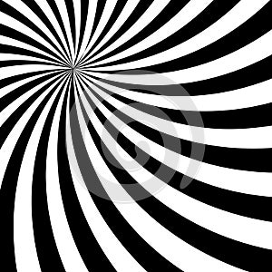 Black and White Sun Sunburst Pattern