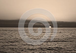 Black and White Sunset Photo on Beach