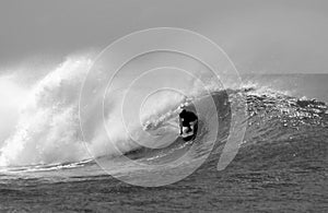 Black and White Surfing