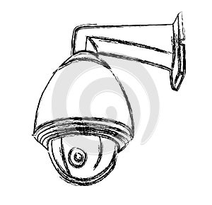 Black and White Surveillance Camera (CCTV)