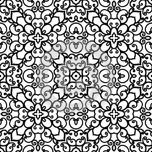 Black and white swirly pattern photo