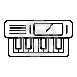 Black and white synthesizer icon