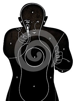 Black and white target