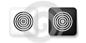 Black and white Target sport for shooting competition icon isolated on white background. Clean target with numbers for