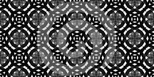 Black and white textile elements seamless abstract pattern