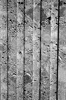 Black and white texture of ancient dark marble wall