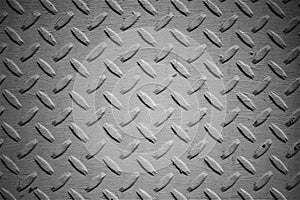 Black and white texture of iron surface with non-slip reliefs