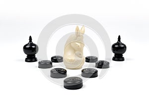 Black and White Thai Chess