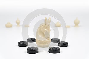 Black and White Thai Chess