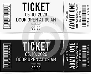 Black and White tickets