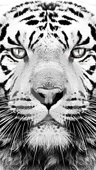 Black and white tiger pattern wallpaper