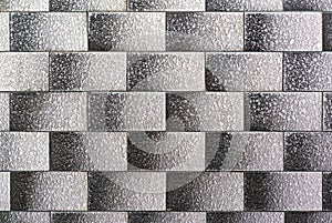 Black white tile for wall cladding pool, bathroom, kitchen, tiled floor