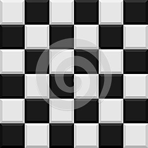 Black and white tiles seamless pattern