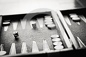 Black and White Tilted Dice